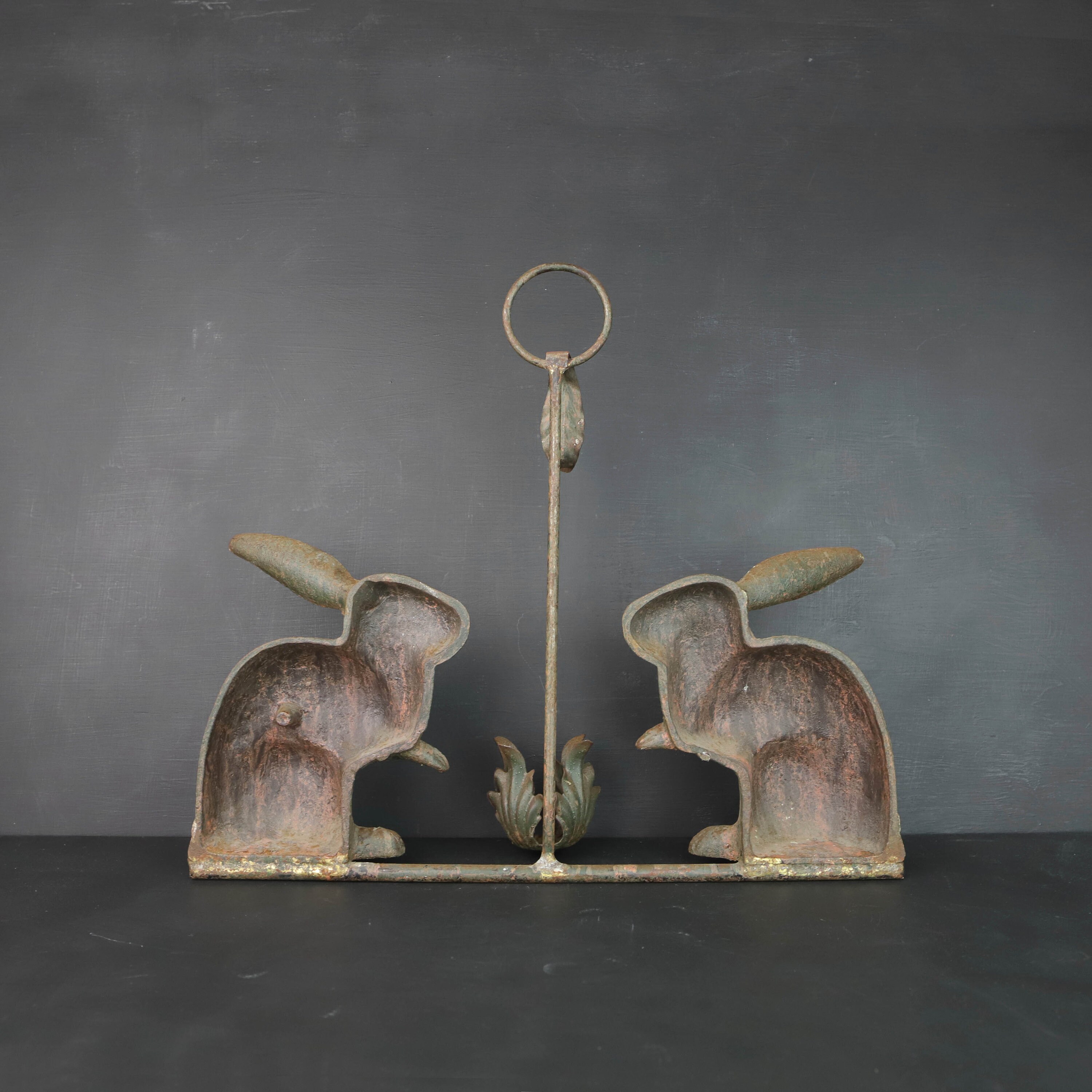 Vintage Cast Iron Rabbit Sconce / A Pair of Bunnies Candle Etsy