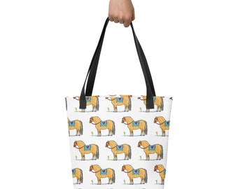 Norwegian Fjord Horse Pony Art by Caren Goodrich Tote Bag