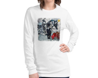 Horse & Rider Art by Caren Goodrich Unisex Long Sleeve Tee