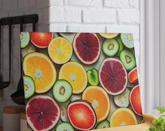 Big Fruit Slices, Glass Cutting Board