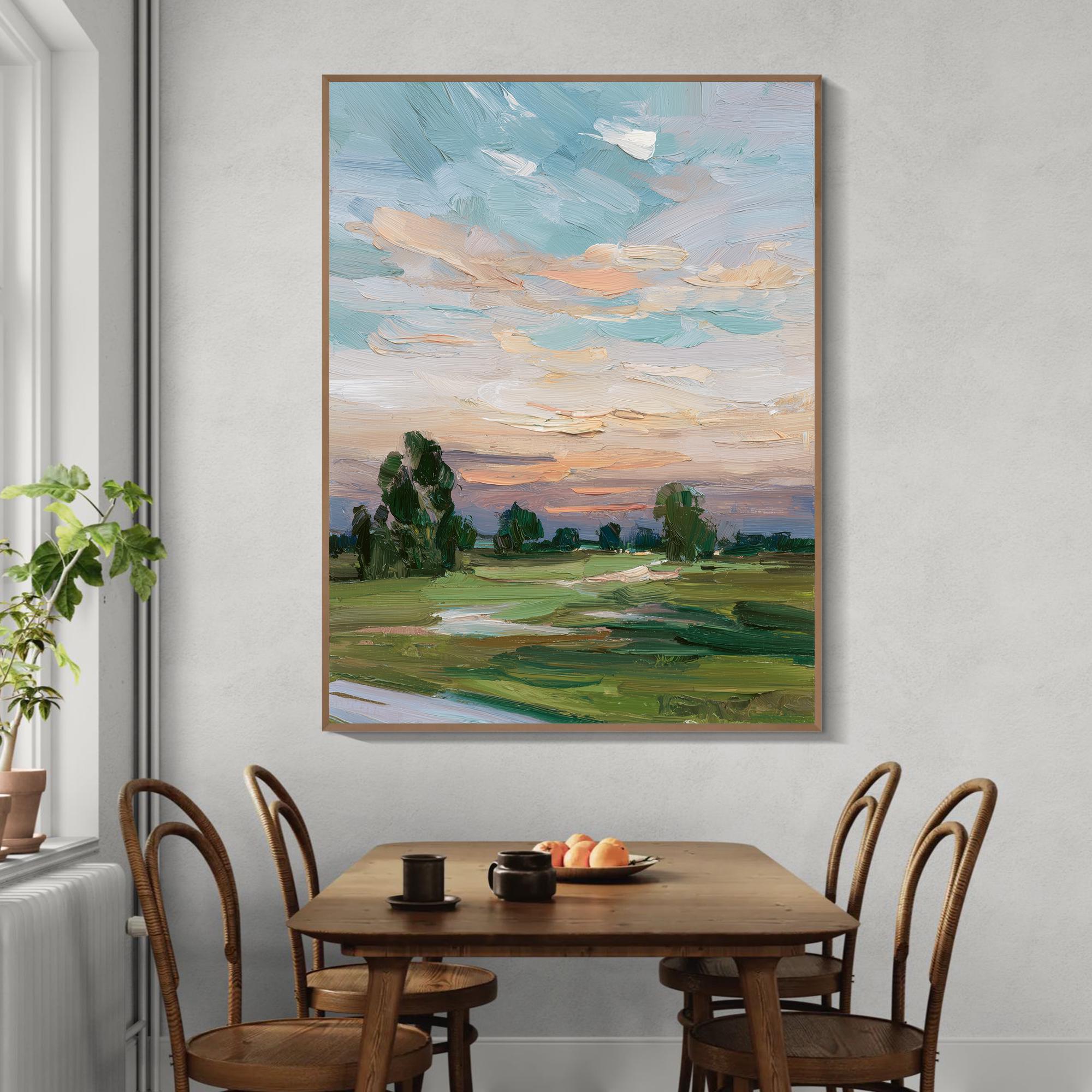 Original Landscape Oil Painting on Canvas, Large Textured Impressionist ...