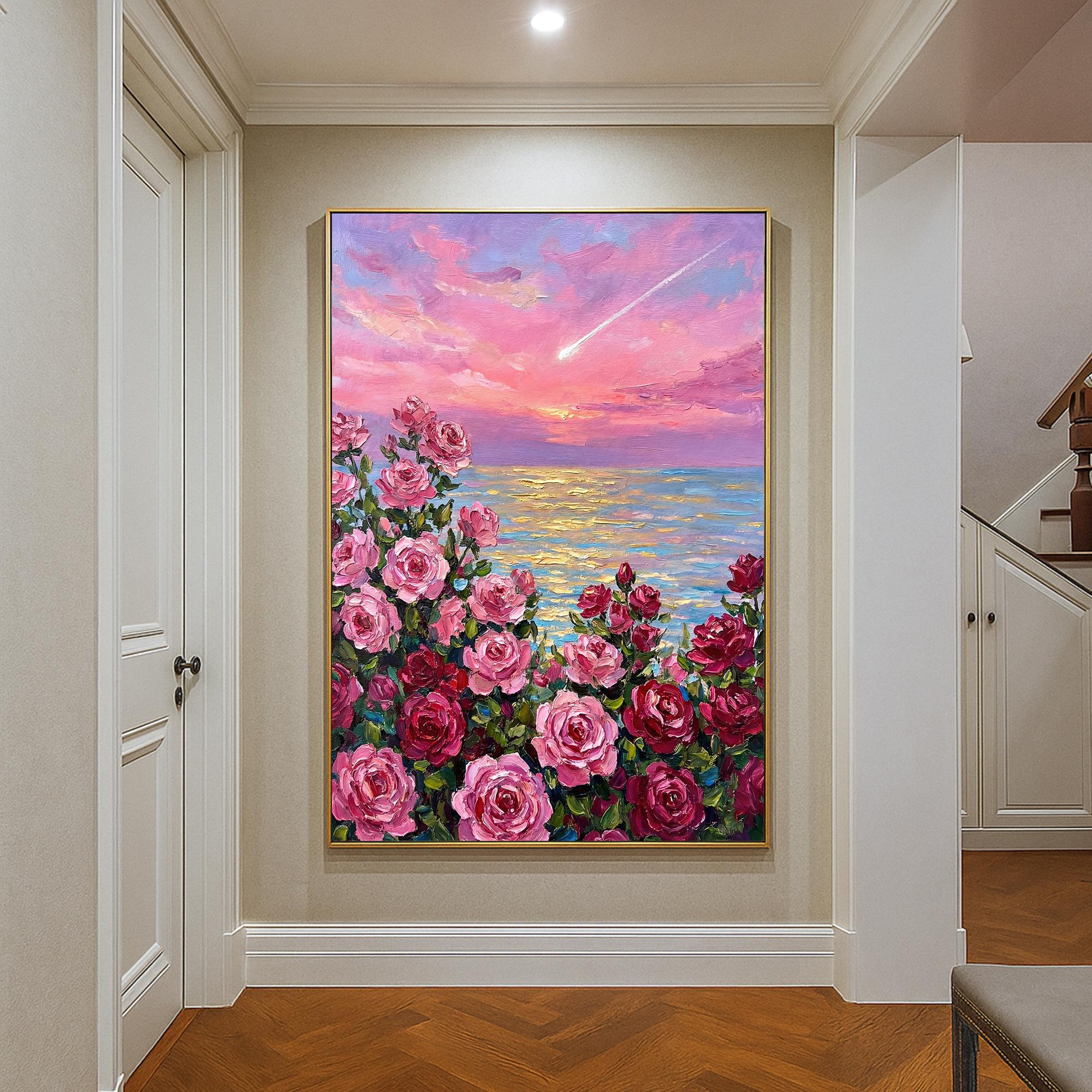 Sunset Muscat シーグラスアート｜壁掛け　ピンク　ぶどう　秋 Sunset Art Pink Purple - Etsy