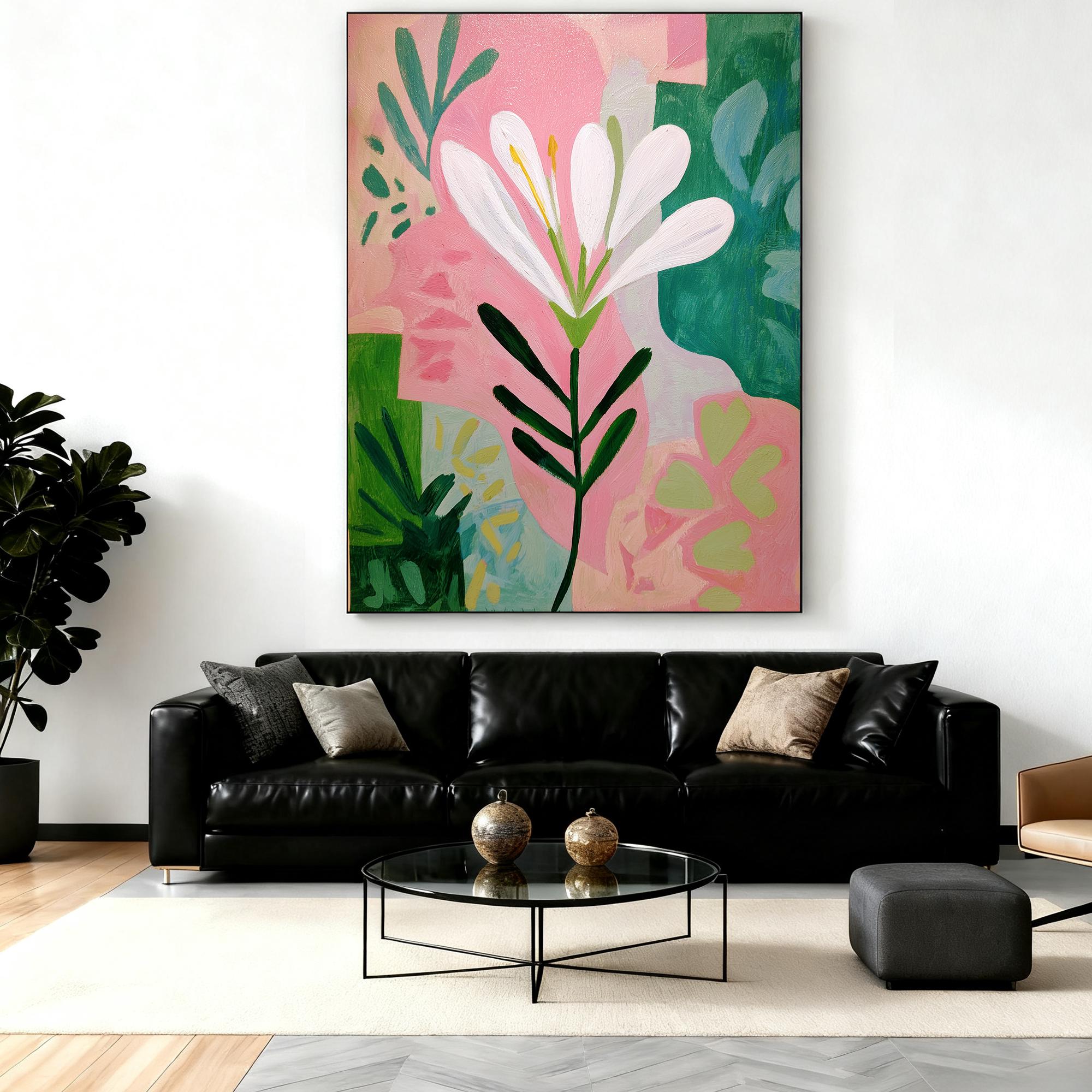 Colorful Floral Abstract Oil Painting, Original Textured Flower Art on ...
