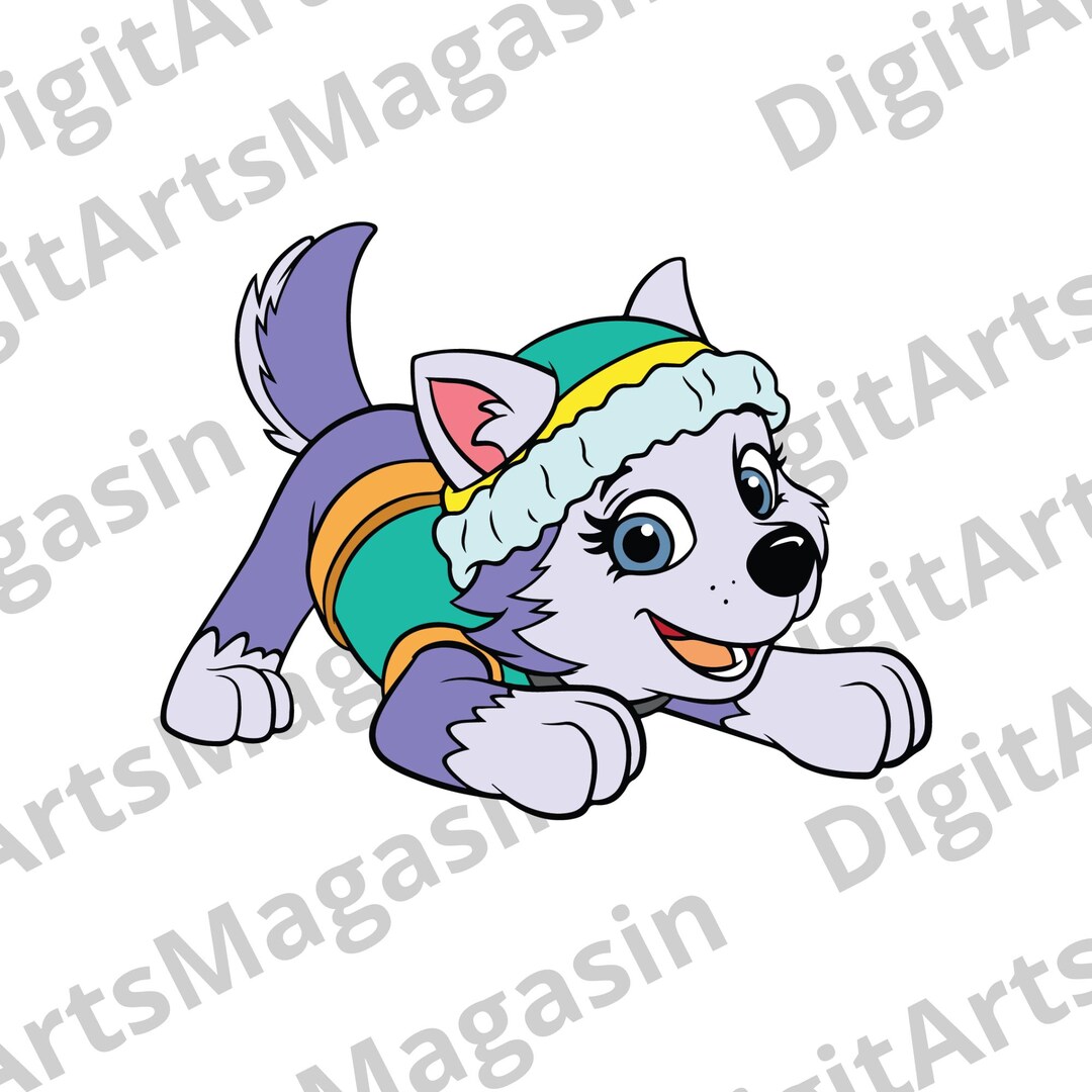 Cute Husky Puppy Cartoon PNG Clipart, Winter Dog Character Digital ...