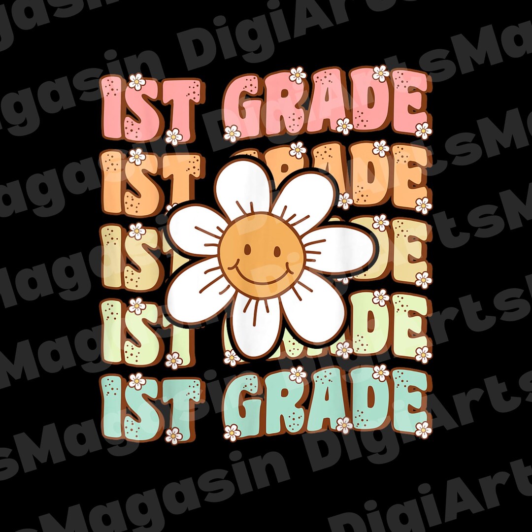 Groovy 1st Grade Back to School PNG Design - Cute First Day T-shirt ...