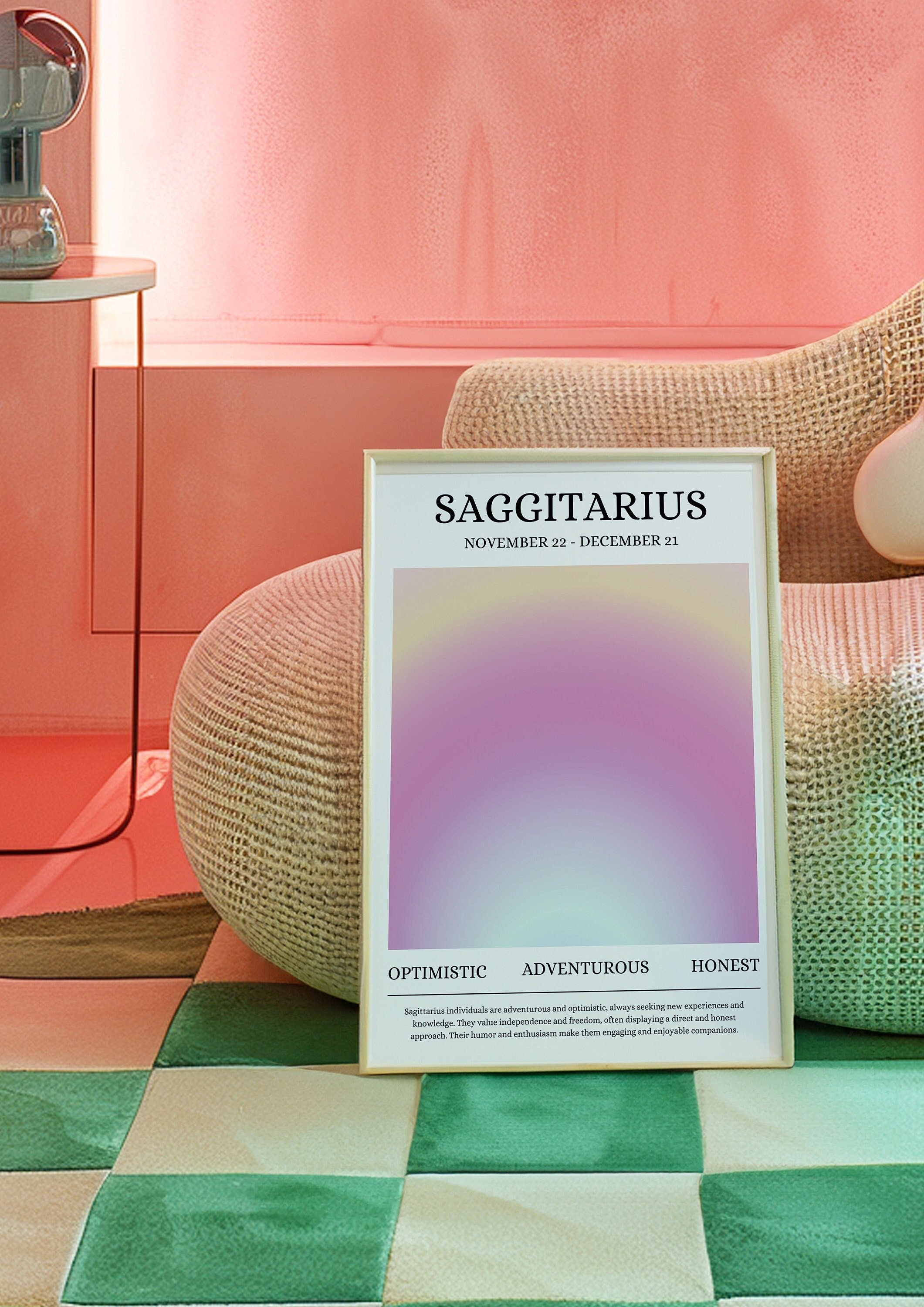 Saggitarius Zodiac Wall Art, Saggitarius Star Sign Poster, Saggitarius Astrology Print, Saggitarius Wall Decor, Aura Print