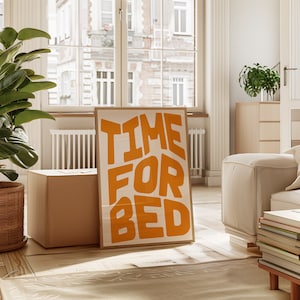 Zeit fürs Bett Drucken, Schlafenszeit Druck, Nickerchen Poster, Schlafende Wandkunst, Schlafenszeit Typografie Wanddekoration, Einweihungsgeschenk, Schlafzimmer Bett Druck