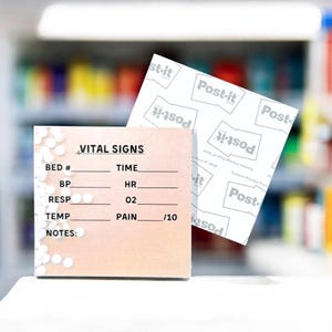 Orange Vital Signs Post-It Notes