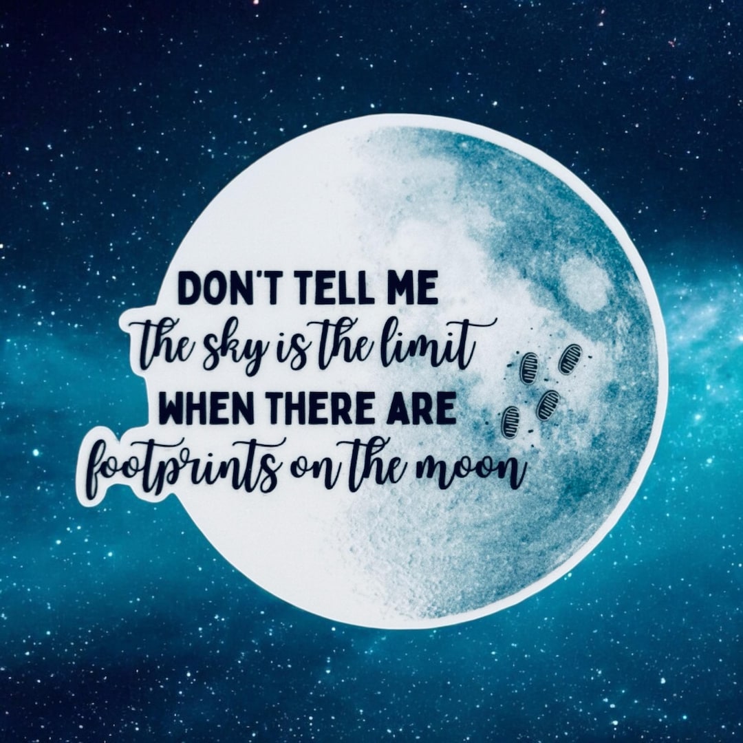 Footprints on the Moon Sticker - Etsy