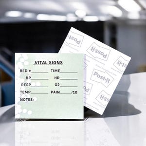 Green Vital Signs Post-It Notes