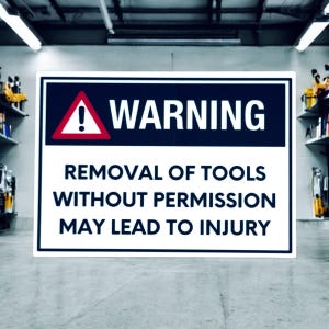 Tools Warning Sticker