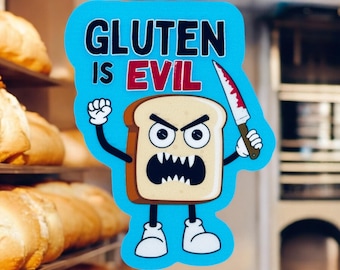 Gluten is Evil Sticker
