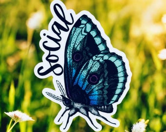 Social Butterfly Sticker