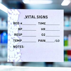 Purple Vital Signs Post-It Notes