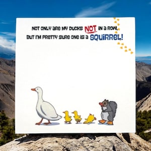 Enten sind nicht in einer Reihe Post-It Klebezettel