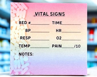 Rainbow Vital Signs Post-It Notes