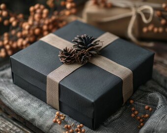 Schwarze Geschenkboxen mit Deckel, Trauzeugen-Antragsboxen, Karton-Geschenkbox für Geschenke, Bastelboxen für Weihnachten, Hochzeit, Abschlussfeier, Urlaub