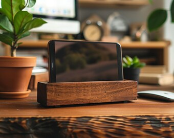 Birthday Gifts for Men Wooden Phone Docking Station Organizer Dad Birthday Nightstand Organizer Desk Organizer Wood for Men Valentines Day