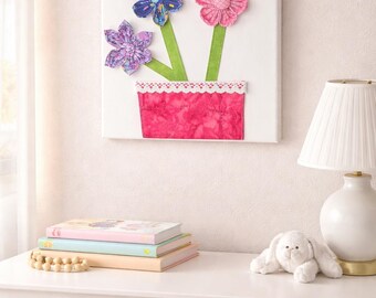 Hair Clip Holder Wall Organizer Fabric Flower Barrette Holder Girls Room Decor Hair Bow Display Nursery Wall Decor
