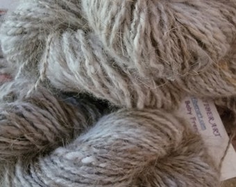 Handspun Yarn 100% French Angora Rabbit fuzzy long hair AGATE 50 yds 23 to 24 grams