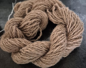 100% Guanaco handspun yarn - sport to dk weight luxury fiber various sizes