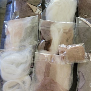 Fiber sampler 12 pk Vicuña, Yak, Qiviut, Cashmere, French Angora, Buffalo, Mink, Suri & Royal Alpaca, Merino, Guanaco, Camel, Peduncle, Eri image 7