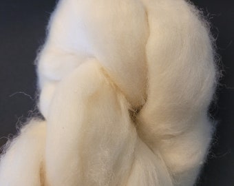Yak combed top roving 100% to spin Creamy White luxury fiber 2 oz