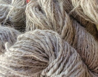 Handspun French angora Yarn 100%  fuzzy long hair AGATE 50 yds 25 grams