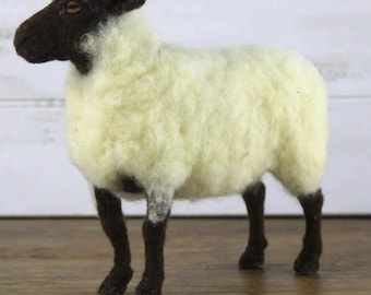 Sheldon Sheep wool Needle felting kit with instructions and materials including foam felting pad