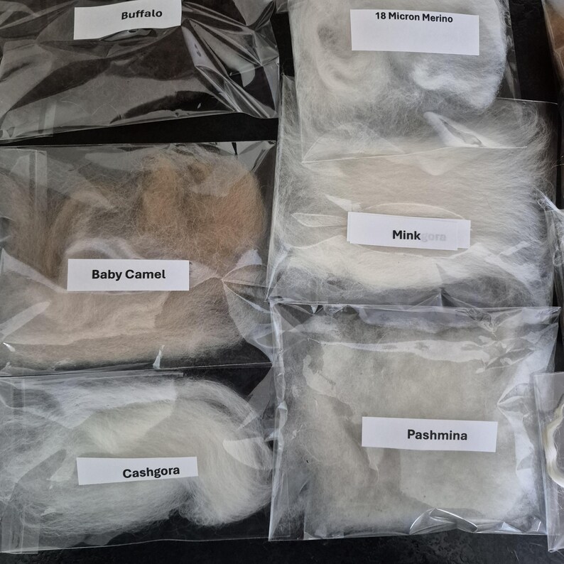 15 Pk Fibers Vicuna, Yak, Qiviut, Cashmere, Angora, Buffalo, Mink ...