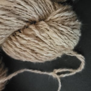 Handspun Guanaco Angora Yarn: Luxury Blend, Soft Texture (20 grams, 50 yards)
