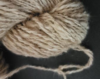 Handspun Guanaco Angora Yarn: Luxury Blend, Soft Texture (20 grams, 50 yards)