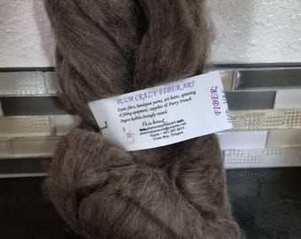 Yak combed top roving 100% to spin Dark Chocolate  luxury fiber