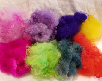 CRAZY Cormo Locks hand dyed multi color pack 8 colors 30 gr
