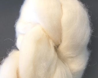 Yak combed top roving 100% to spin Creamy White luxury fiber