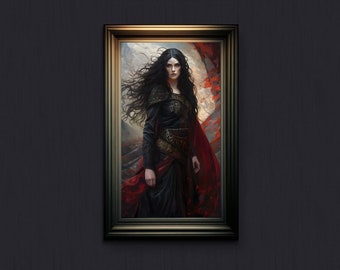 The Morrigan, Celtic Goddess of War, Ravens and Prophecy, Dark Goddess Irish Mythology Witchcraft Altar Art