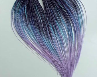 Ombre Synthetic Dreadlock Extensions: Purple to Blue Double Ended DE Locs