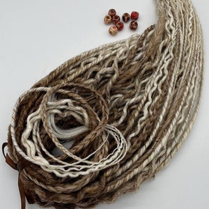 Ombre Synthetic Dreadlock Extensions: Brown Beige Blonde DE Braids