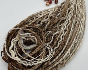 Ombre Synthetic Dreadlock Extensions: Brown Beige Blonde DE Braids