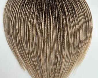 Extensiones de rastas sintéticas ombré: rastas de doble punta de color castaño a rubio miel