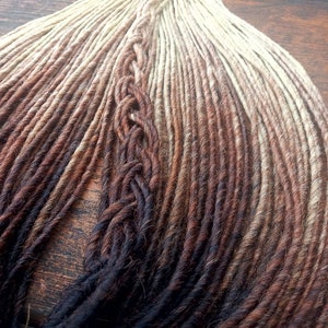 Extensions de dreadlocks synthétiques, extensions d'effroi doubles brun à blond ombré, tresses faux dreads femmes, extensions DE Locs blond