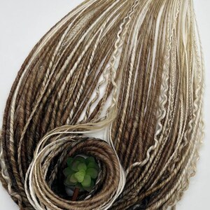 Synthetic Dreadlock Extensions Beige Pink Ombre White Blonde Double Ended Skinny Faux Dreads Braids Female DE Locs on Etsy