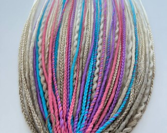 Extensiones de rastas sintéticas de color caramelo: rastas falsas de doble punta