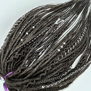 Dark Brown Synthetic Dreadlock Extensions: Double Ended DE Locs