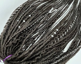 Dark Brown Synthetic Dreadlock Extensions: Double Ended DE Locs