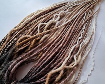 Ombre Synthetic Dreadlock Extensions: Black to Blonde Double Ended Dreads