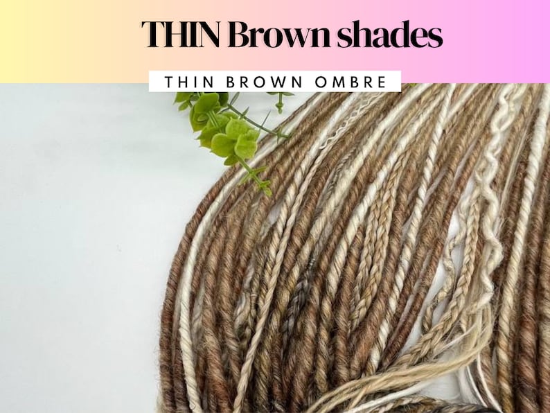 Synthetic Dreadlock Extensions Beige Pink Ombre White Blonde Double Ended Skinny Faux Dreads Braids Female DE Locs on Etsy