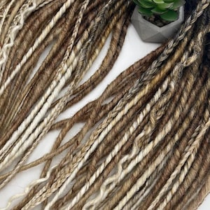 Synthetic Dreadlock Extensions Beige Pink Ombre White Blonde Double Ended Skinny Faux Dreads Braids Female DE Locs on Etsy
