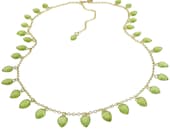 Peridot Necklace in 18k Yellow Gold