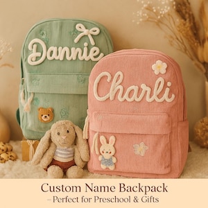 Sac à dos personnalisé pour tout-petit | Cartable personnalisé pour enfants | Cartable préscolaire pour garçons et filles | Cadeau monogramme pour bébé